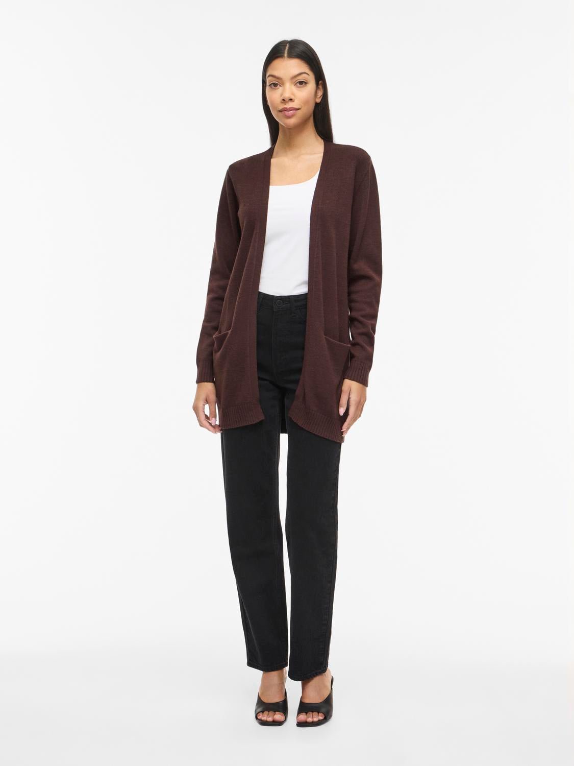 VIRIL Knitted Cardigan - Coffee Bean - VERO MODA & VILA Bergvik